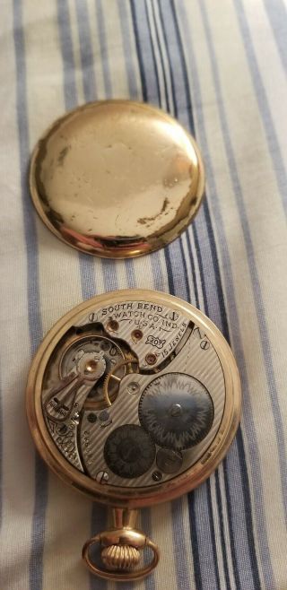 Vintage South Bend 15 Jewel Illinois Watch Company Pocket Watch 4