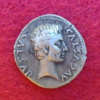 Augustus/octavian Ar Denarius,  Caesar Ancient Silver