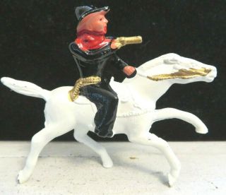 Vintage Barclay Lead Toy Figure Cowboy On Horse With Pistol B - 227 Near