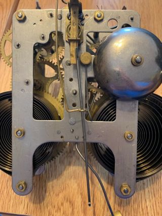 Antique Gilbert Royal Black Mantel Clock 8 Day Key Wind