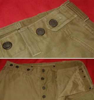 Wwii U.  S.  Army M43 Field Trousers / Pants W/ Metal Buttons - 34 " Waist
