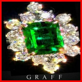 $230,  000 Fine Estate Natural Emerald 6.  65 Ctw Rare Diamond Ring 18kt Gold