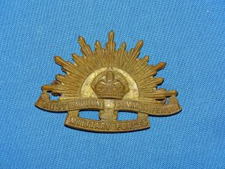 Wwi - Wwii Australian Cap Hat Badge,  Military Forces (174)