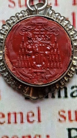 RARE ANCIENT RELIC : S.  B.  J.  Cottolengo - Relic with Wax Seal Intact 4