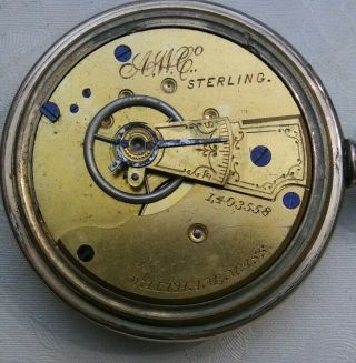 Model 1879 American Waltham " Sterling " Grade.  18 Size Pocket Watch