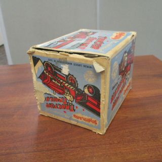 Vintage MARX MOLDED PLASTIC MECHANICAL WIND UP TRACTOR & TRAILER w/ORIG BOX 8
