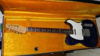 Vintage 1968 Fender Telecaster Metallic Blue Guitar W/ Case