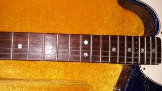 Vintage 1968 Fender Telecaster Metallic Blue Guitar w/ Case 3
