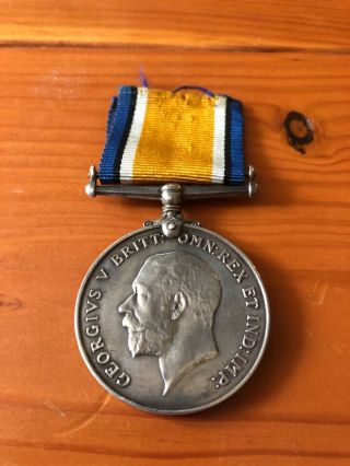 Ww1 British War Silver Medal Georgivs V Britt.  Omn Rex Ind Imp