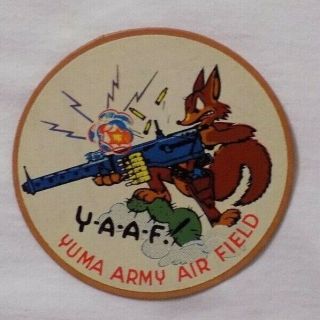 Wwii Yuma Army Air Field Gunnery School Leather Patch -