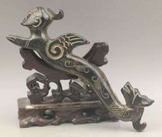 Chinese Old Natural Jade Hand - Carved Statue Dragon Belt Hook