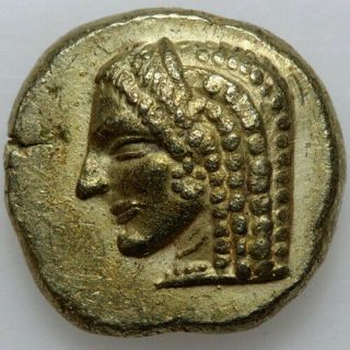 Ancient Greek Gold Electrum Uncertain Coin Circa 500 - 300 Bc