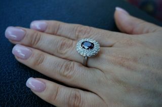Ruby Diamond Ring White Gold 14K Natural Rare GC Certified 4.  1CT RETAIL$15700 4