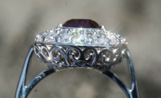 Ruby Diamond Ring White Gold 14K Natural Rare GC Certified 4.  1CT RETAIL$15700 7