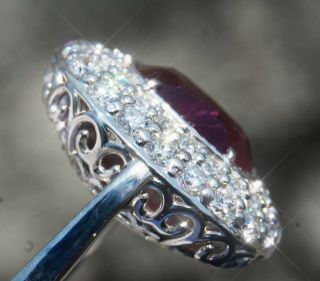 Ruby Diamond Ring White Gold 14K Natural Rare GC Certified 4.  1CT RETAIL$15700 8
