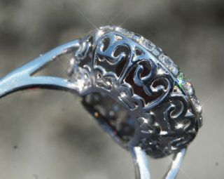 Ruby Diamond Ring White Gold 14K Natural Rare GC Certified 4.  1CT RETAIL$15700 9