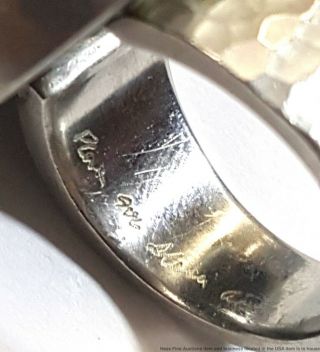 Glenda Queen 45.  5g Platinum Designer Arts Crafts Ancient Coin Ladies Ring 6