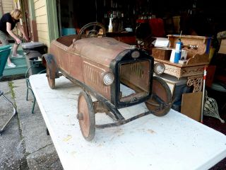 Vintage antique Sidway Topliff Reo pedal car - Barn find wow 4