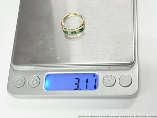 Ultra Fine Diamond Baguette Gem Quality Natural Emerald Ring 18k Gold Art Deco 12