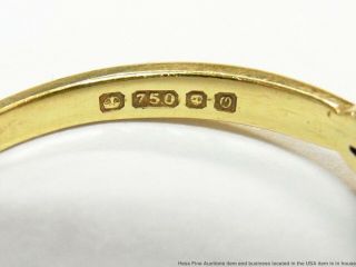 Ultra Fine Diamond Baguette Gem Quality Natural Emerald Ring 18k Gold Art Deco 7