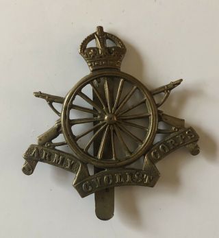 Ww1 British Army Cycling Corps Hat Badge Vintage Antique