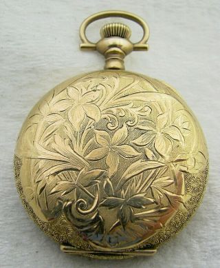 Antique 0s Waltham Gold Filled Hunter Case Pocket Watch Parts Repair