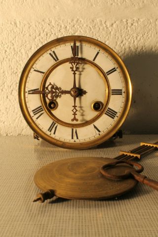 Antique Wall Clock Vienna Regulator Movement Replacement Parts 1890 K1