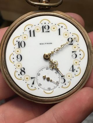 Antique Vintage Waltham Gold Filled Watch 15 Jewel 10217630 Hands Not Moving 6