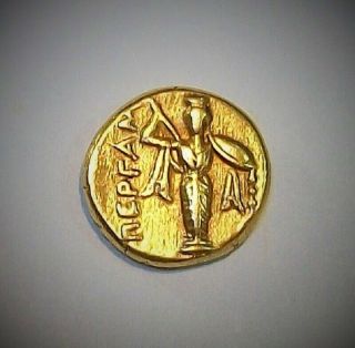 Ancient Greek Gold Coin AV Hemi Hekte Stater Palladion Athena Herakles 330 BC 12