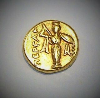 Ancient Greek Gold Coin AV Hemi Hekte Stater Palladion Athena Herakles 330 BC 6