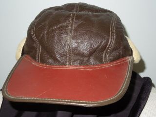 Wwii Leather B - 2 Us Army Air Force Cap Size 7