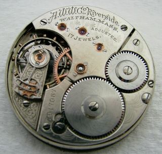 Antique 16s Waltham Riverside 17j Hunter Pocket Watch Movement Parts