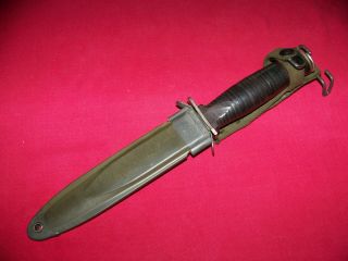 Vintage Wwii Era Kutmaster M - 3 Type Knife Usm8a Sheath.