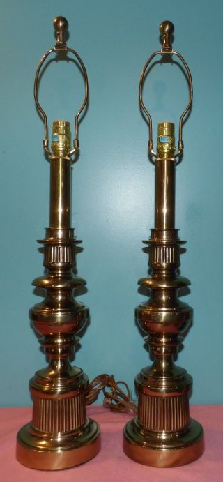 Vintage Stiffel Brass Table Lamps
