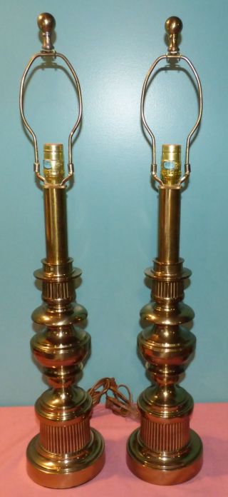 Vintage Stiffel Brass Table Lamps 2