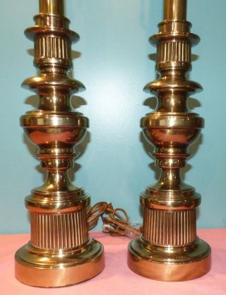 Vintage Stiffel Brass Table Lamps 3