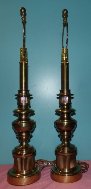Vintage Stiffel Brass Table Lamps 5