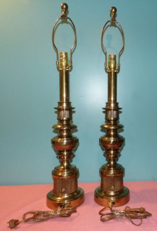 Vintage Stiffel Brass Table Lamps 6