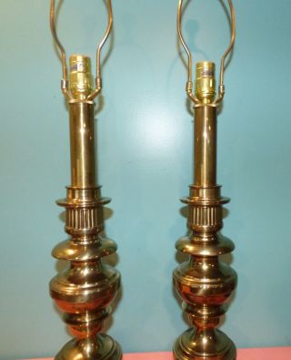 Vintage Stiffel Brass Table Lamps 8