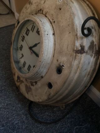 Rare American Clock Company Los Angelas Ca Antique Double Neon Clock Read 11