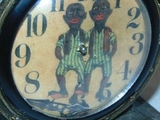 1920 ' S BLACK AMERICANA ALARM CLOCK NEEDS WORK. 3
