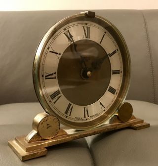 Mid Century Smiths Sectric Mantle Clock With German Junghans Quartz Movement