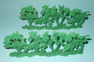 1960 - 70s Marx Army Battleground Play Set Matched Color Tree Rows