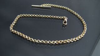 Antique Gold Filled Pocket Watch Chain Fob /t - Bar