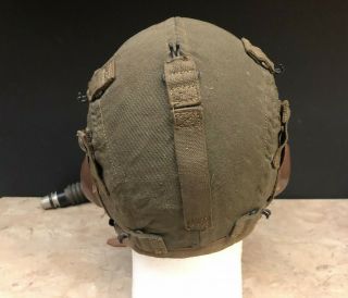 Vintage WWII Type A - 2 Air For Flight Cap w/ Type A - 10 Pilot Oxygen Mask 5