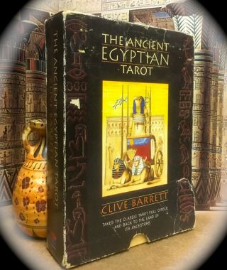 Clive Barrett: Ancient Egyptian Tarot Deck Set 78 Cards,  Sc Bk Rare 1st 1994