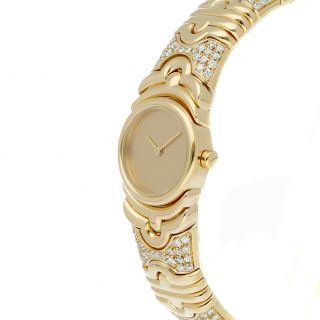 Bvlgari Parentesi Quartz 20mm Yellow Gold Diamonds Ladies Bracelet Watch BJ01 3