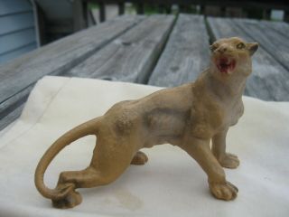 J.  H.  Miller,  Circa 1957 Mountain Lion Blo - Mold Plastic Wild Animal Figure