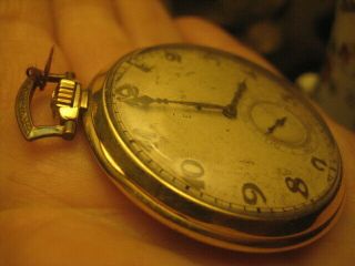 ELGIN ANTIQUE POCKET WATCH 10K GOLD FILLED - OPEN FACE 5