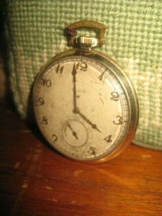 ELGIN ANTIQUE POCKET WATCH 10K GOLD FILLED - OPEN FACE 6